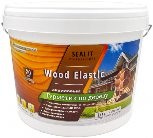 Купить ГЕРМЕТИК - Sealit Wood Elastic для работы с деревянными материалами 10 л в Сыктывкаре, Республика Коми